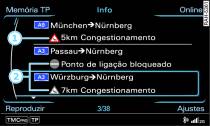 Chamar informações de trânsito TMC/TMCpro